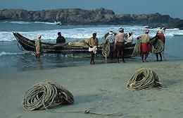 Fishermen in Kerala, India